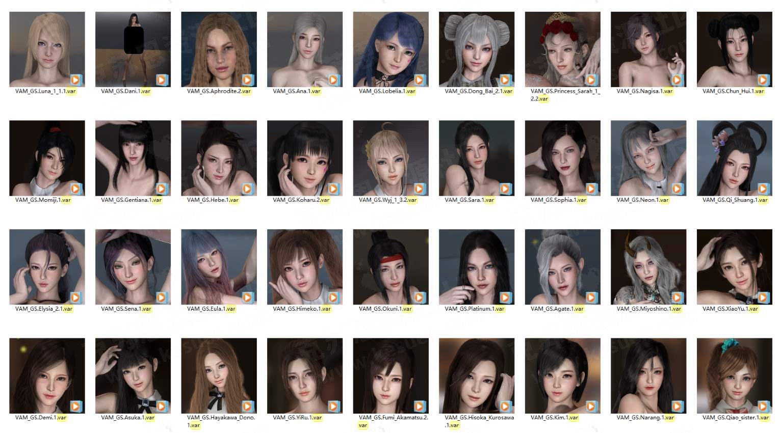 VAM_GS人物合集【更新至2023.10】-VAM®克苏恩资源社区
