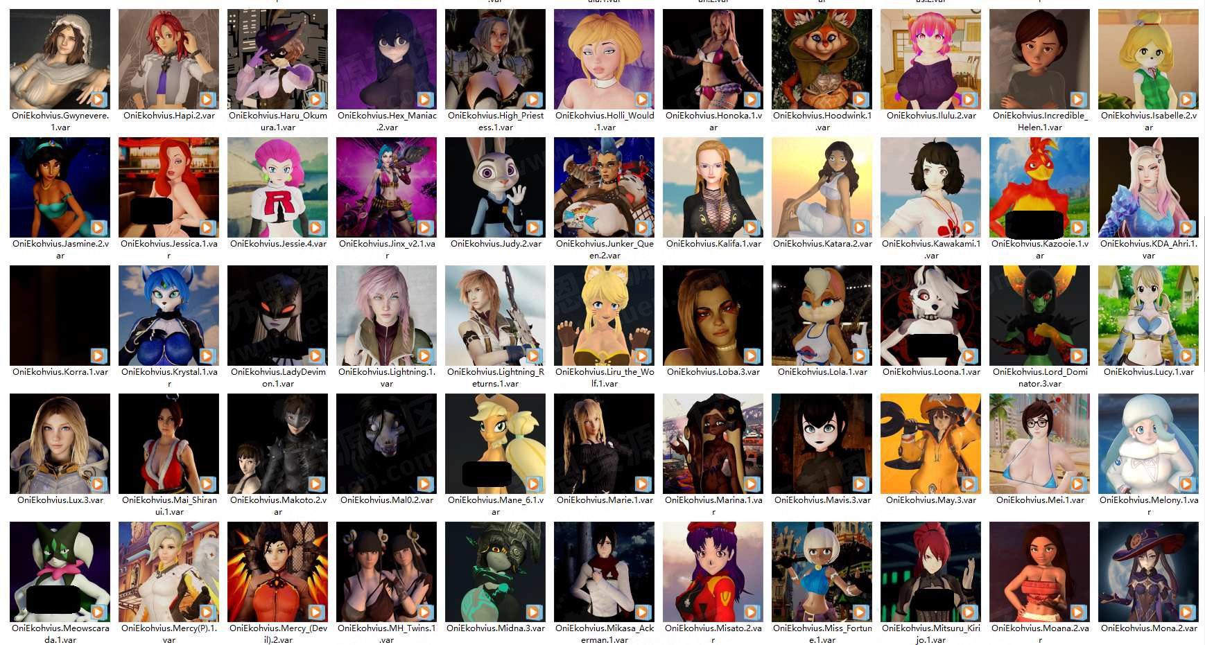 图片[3]-OniEkohvius人物合集【更新至2023.10】-VAM®克苏恩资源社区